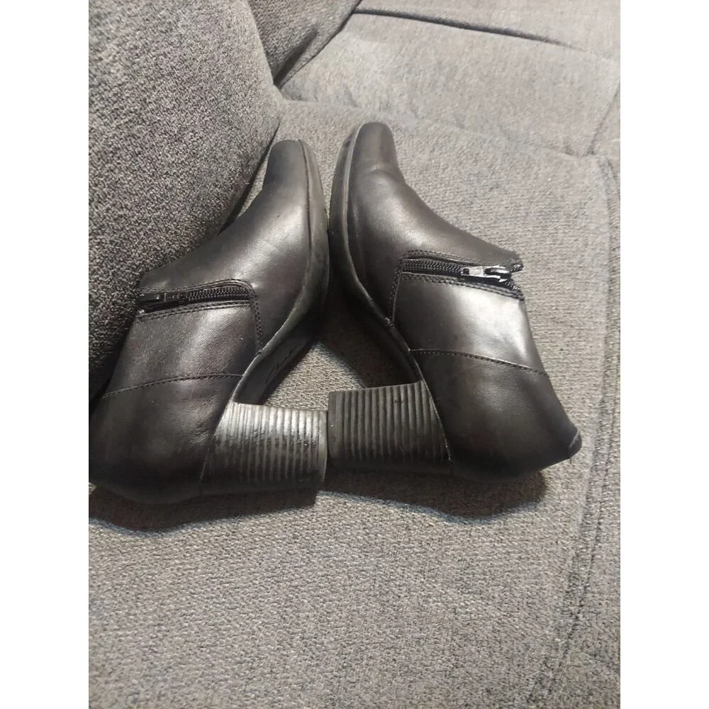 New Collection By Clarks‎ Gladys Ankle Boot For Women Sz 8.5M-black Winter
